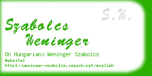 szabolcs weninger business card